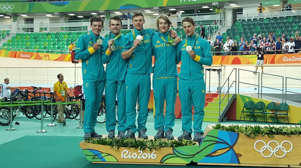 Australia celebrates 50th Olympic cycling medal with team pursuit silver