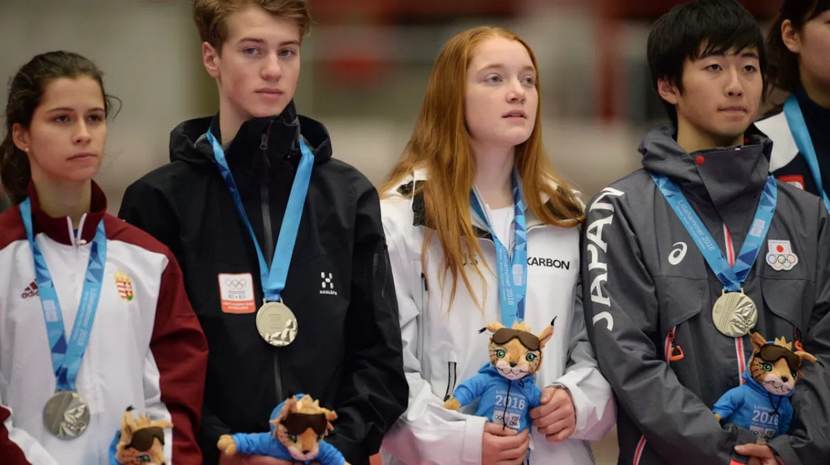 Moore skates to silver in mixed nation relay