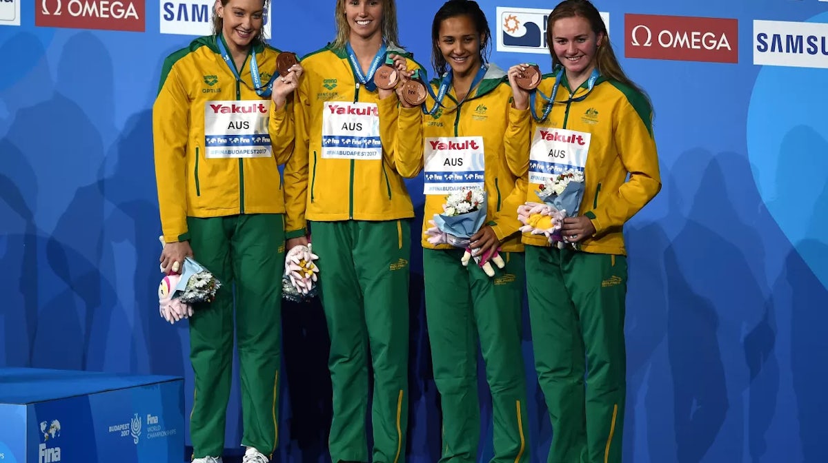 Brave rookie Titmus anchors 4x200m relay to bronze
