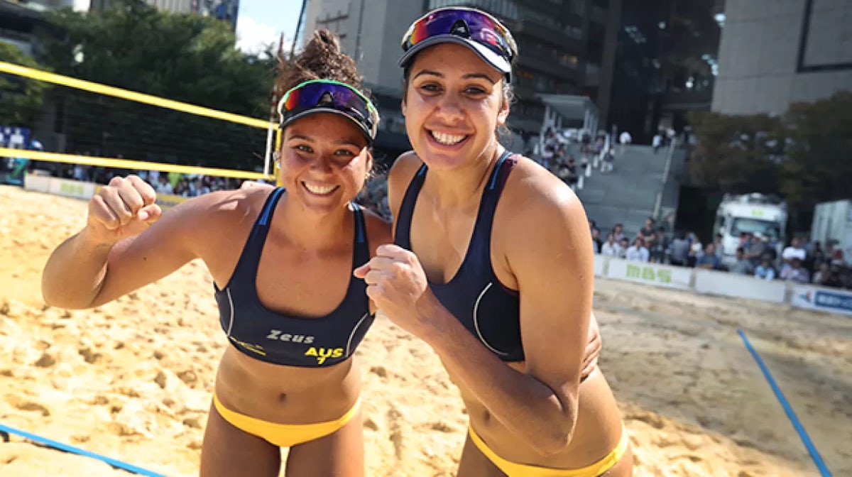 New beach volleyball pairing secures gold for Australia in Japan