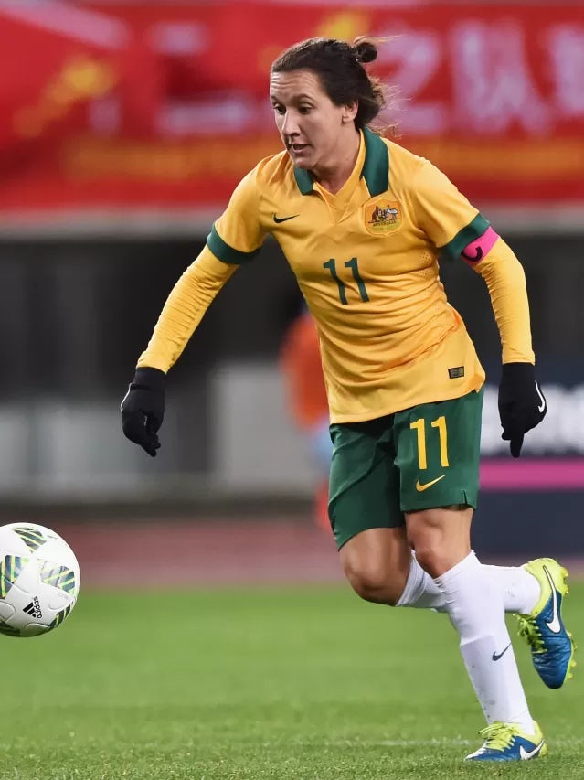 Lisa De Vanna of Australia in action during the AFC Women's Olympic Final Qualification Round match between Australia and China at Yanmar Stadium Nagai on March 9, 2016 in Osaka, Japan. (Photo by Atsushi Tomura/Getty Images)