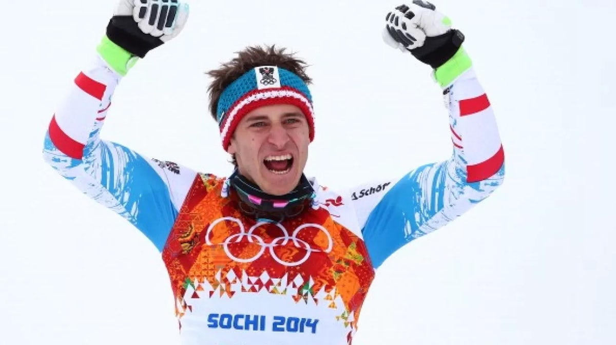 Risk-taking Austrian takes gold in men's Alpine downhill