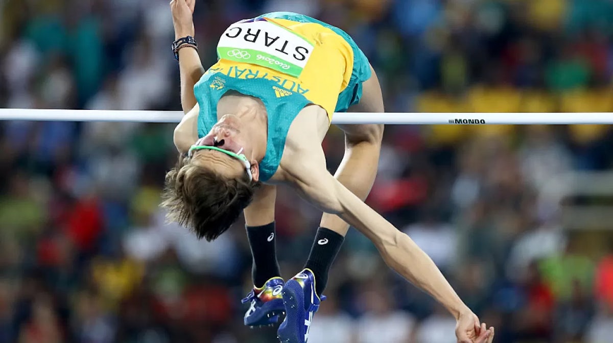 Starc bolts in to high jump final