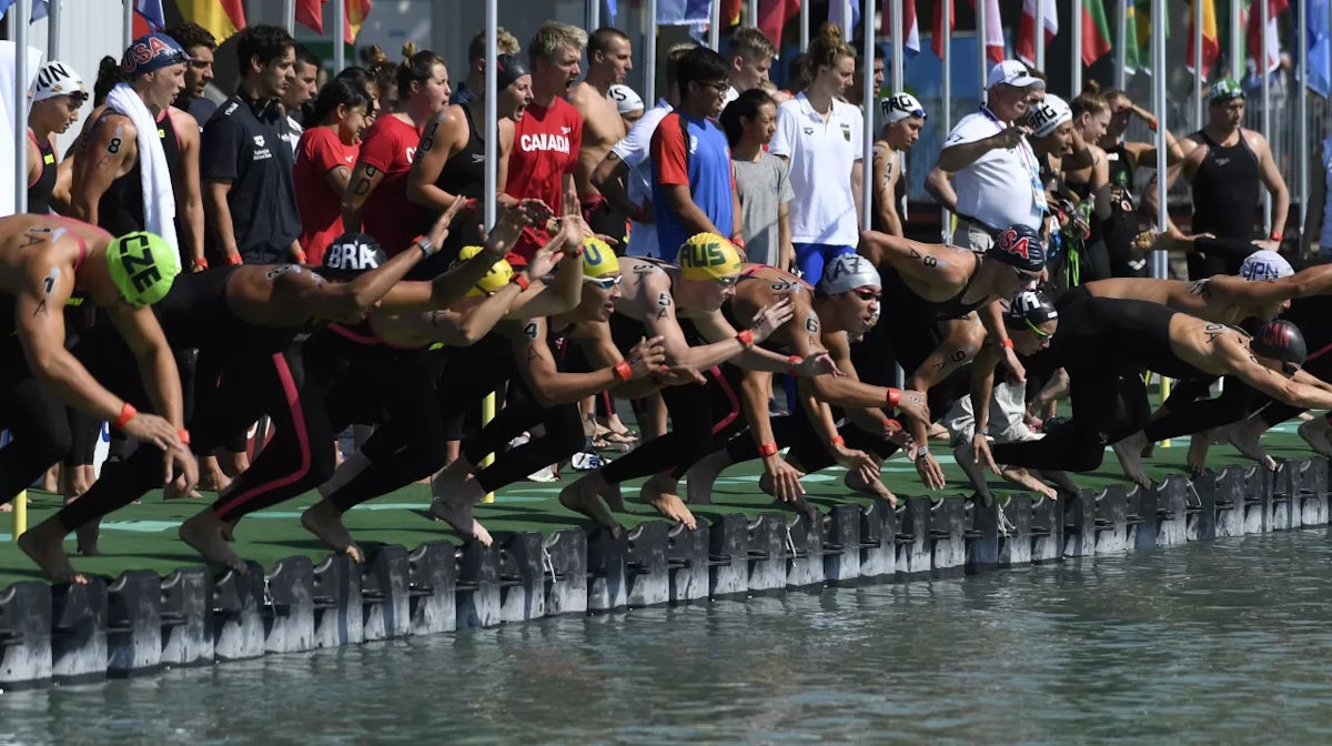 Aussie underdogs finish fourth in open water relay
