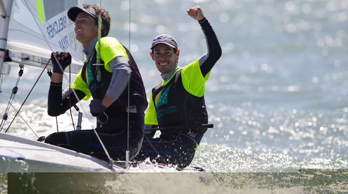 Mat Belcher and Will Ryan on medal course at ISAF Sailing World Cup