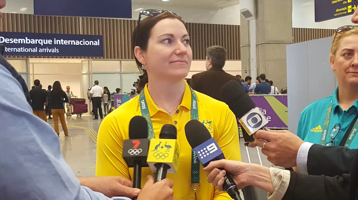 Flagbearer Meares and more Aussies arrive in Rio