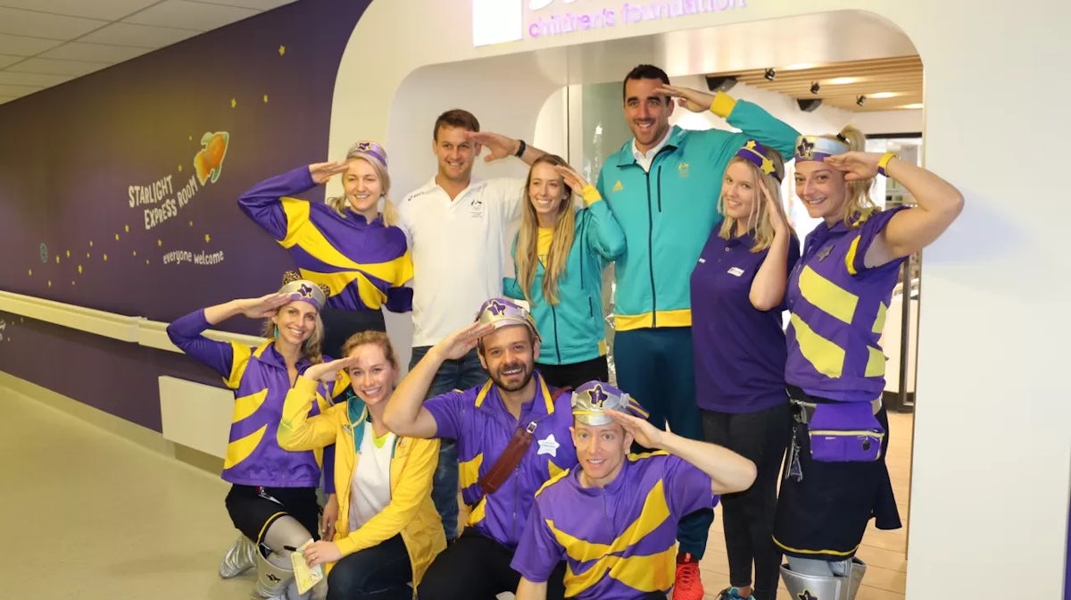 Olympians visit children's hospitals in Sydney for Olympic Day