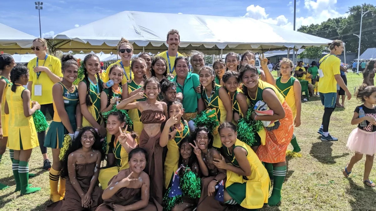 Team Australia at Welcome Ceremony - AOC