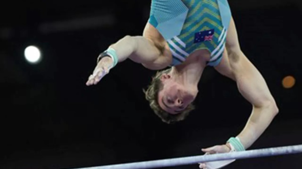 Tyson Bull at the World Artistic Gymnastics Championships in Stuttgart, Germany.