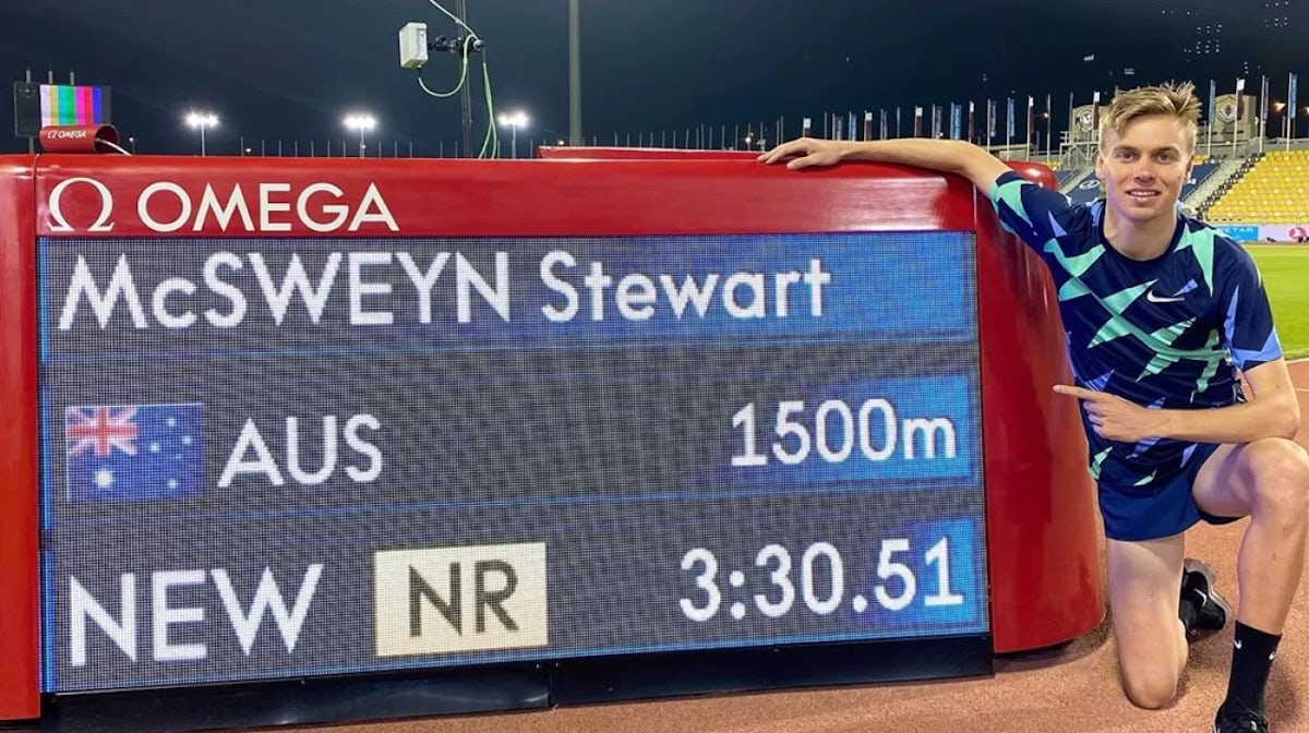 Stewart McSweyn breaks Australian National Record in the 1500m
