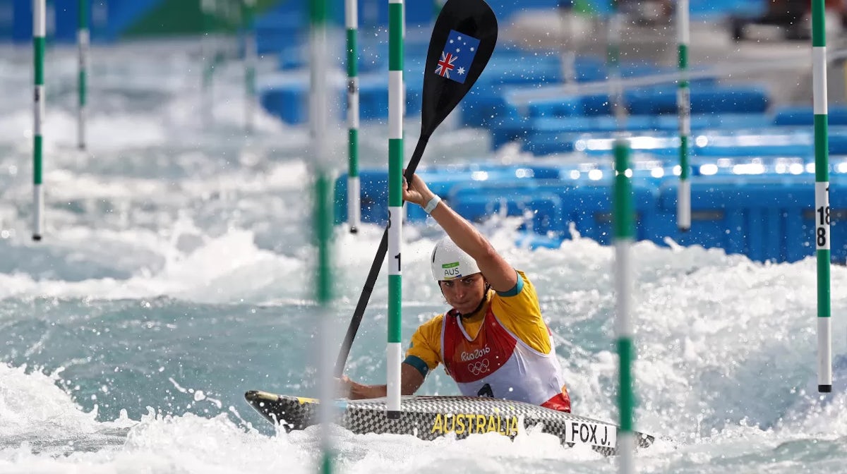 Jessica Fox competes in Rio