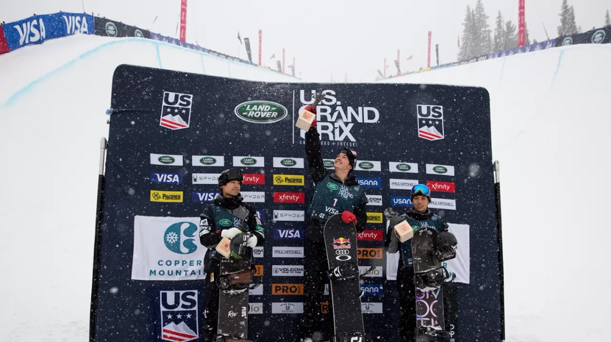 Scotty James podium - US Ski & Snowboard