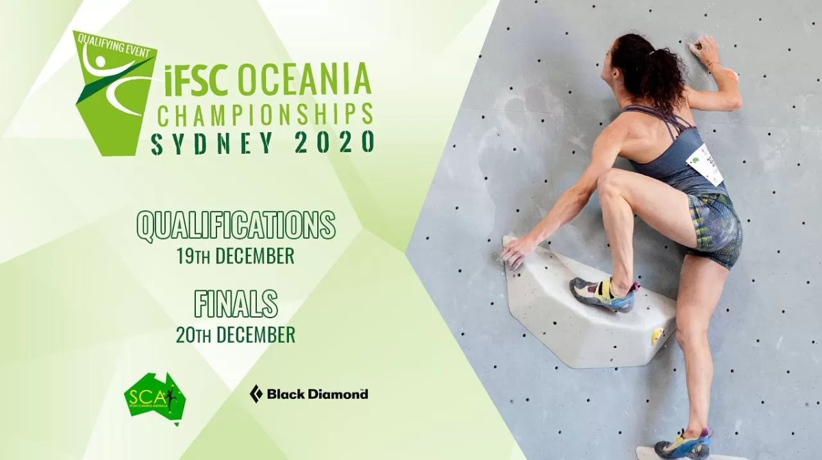 Sport climbing iFSC Oceania Championships logo