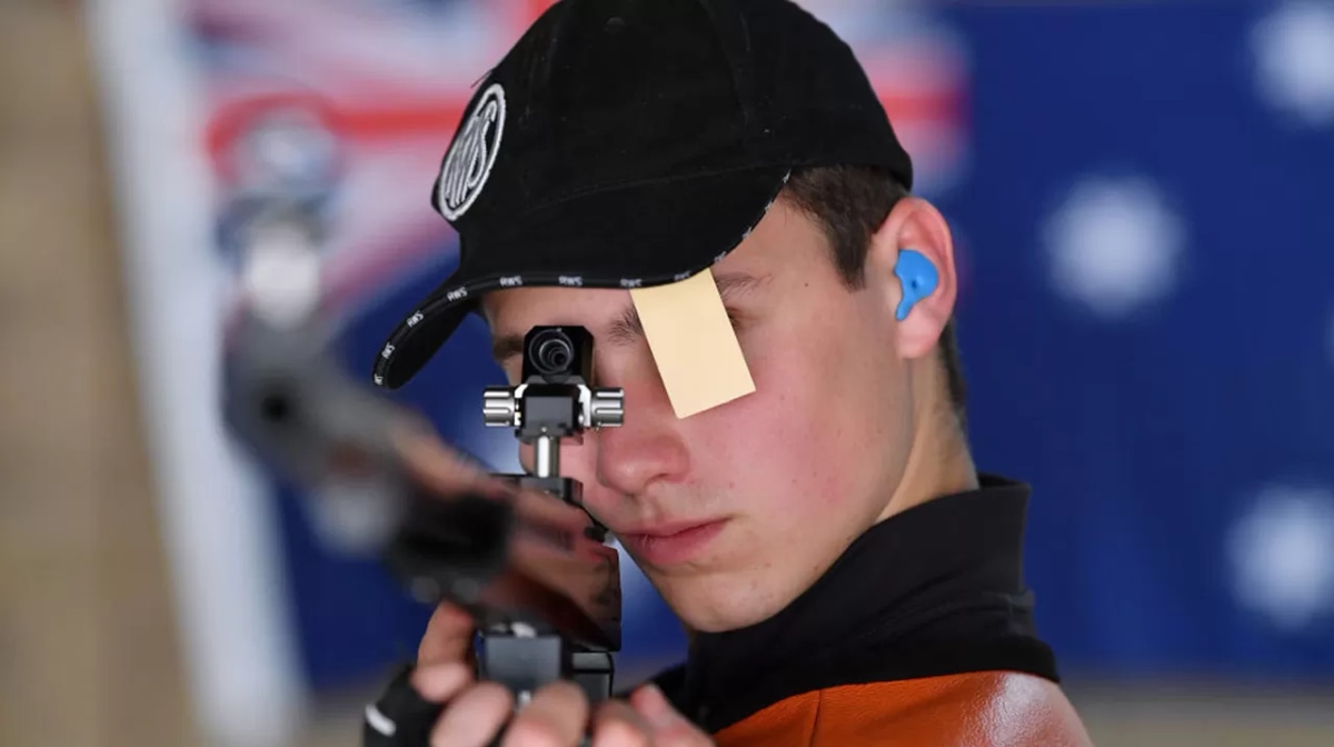 Alex Hoberg of South Australia during the Australia Olympic Games 50 metre Three Position Rifle Men Nomination Trials at the South Australia State Rang