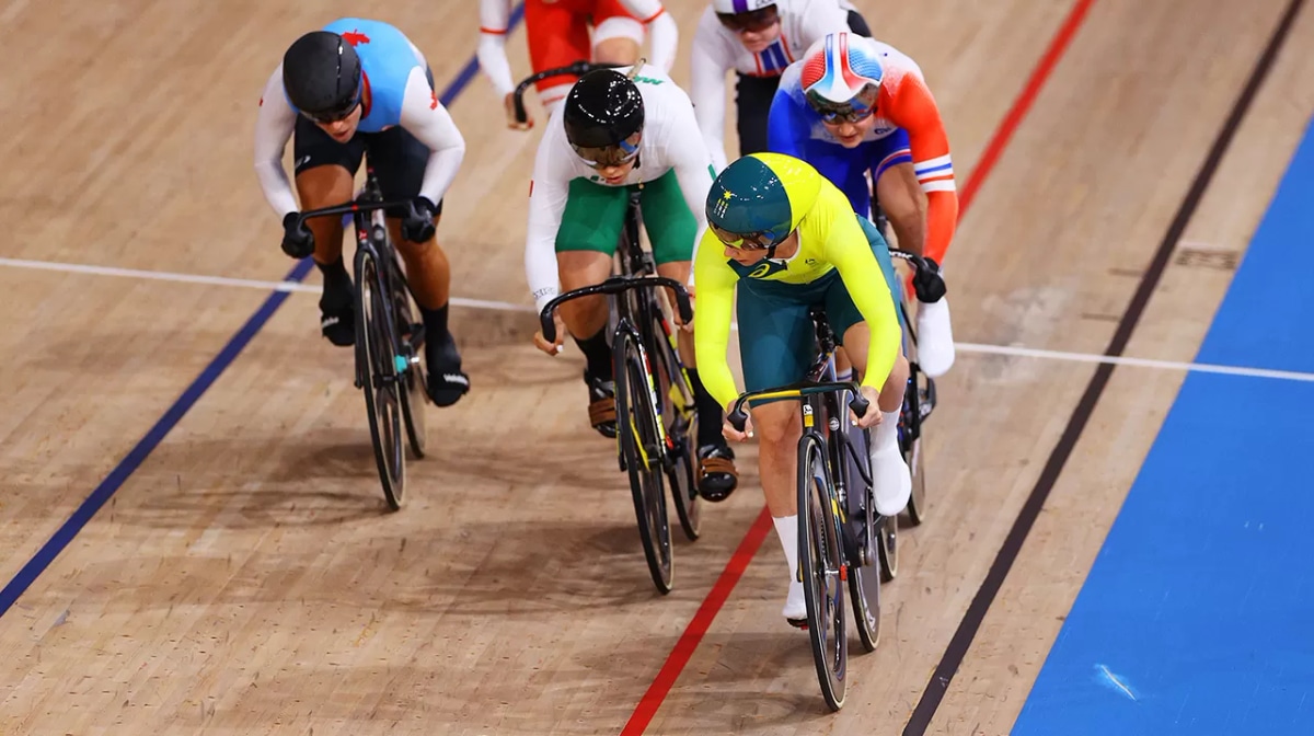 Australian sprinter Kaarle McCulloch leads the pack.